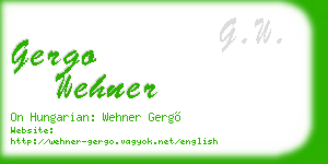 gergo wehner business card